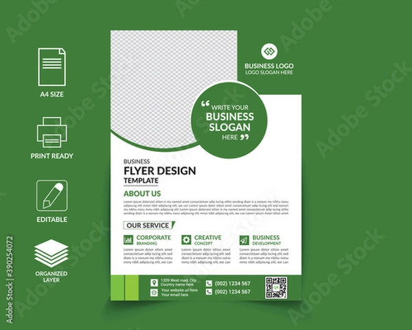 Obraz Business flyer design template vector and editable