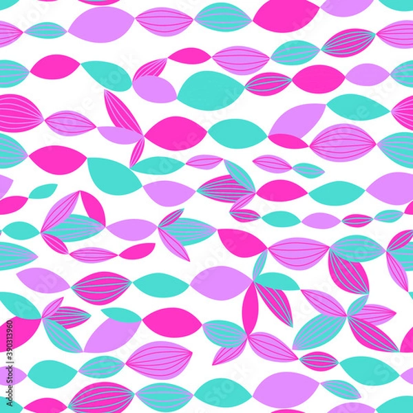 Fototapeta Vector abstract illustration. Seamless pattern with waves