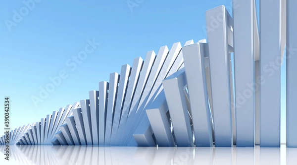 Obraz Geometric architectural design space background image 