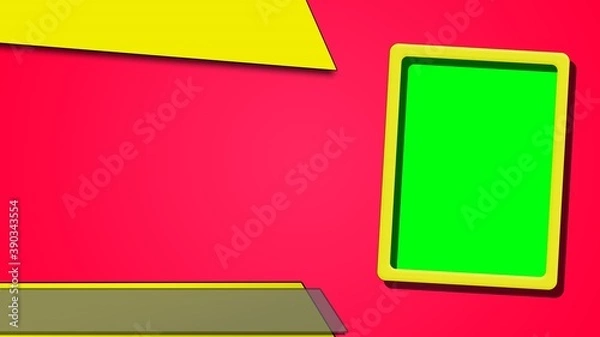 Fototapeta attractive colorful green screen banner or poster or intro template with copy space