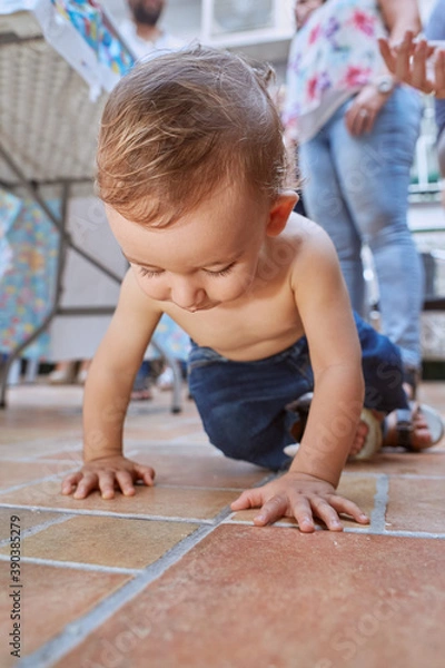 Obraz photograph of a crawling baby