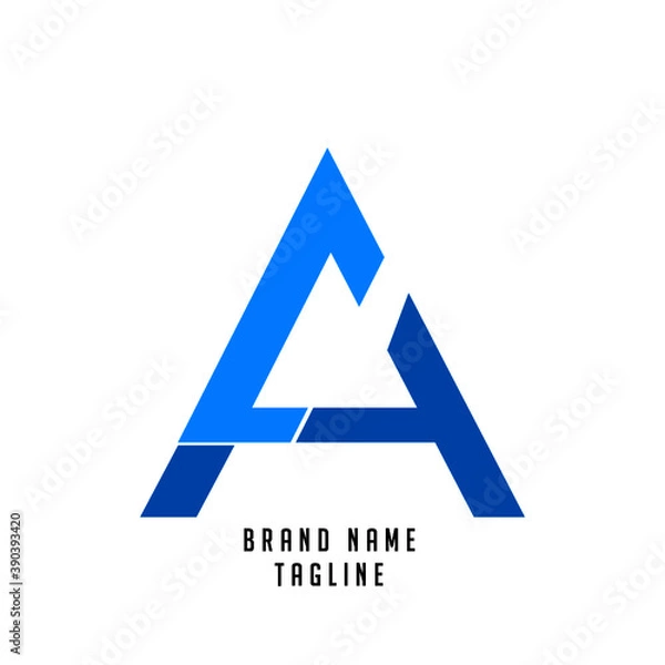 Obraz CA initials logo, name initials logo, company initials logo, person initials logo