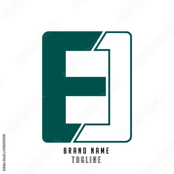 Obraz EJ, EO initials logo, name initials logo, company initials logo, person initials logo