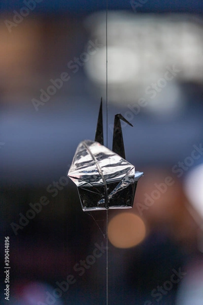 Fototapeta Origami en papier d'aluminium