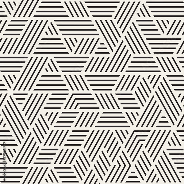 Fototapeta Wektor wzór. Nowoczesny stylowy streszczenie tekstura. Powtarzanie geometrycznych płytek z pasiastych chaotycznych elementów