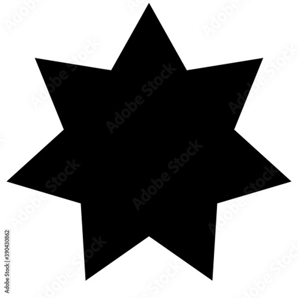 Fototapeta Simple geometric seven-pointed star
