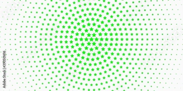 Fototapeta Light Green vector pattern with abstract stars.