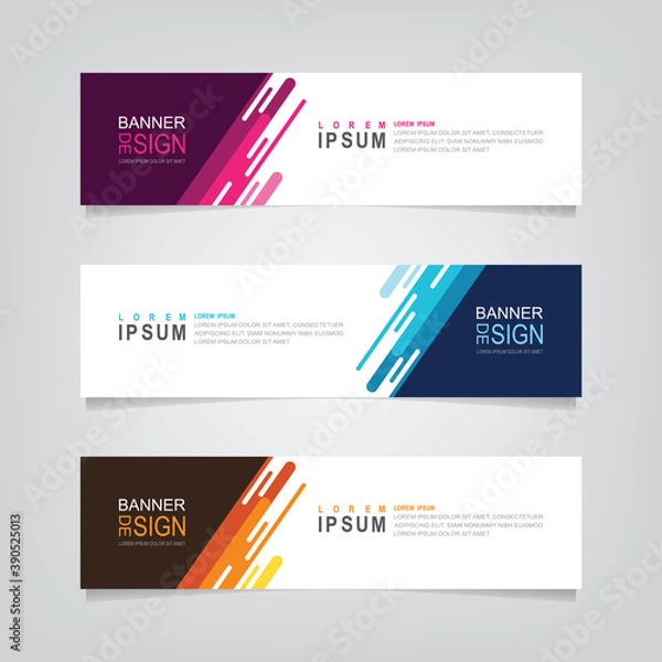 Fototapeta Vector abstract design web banner template. Web Design Elements