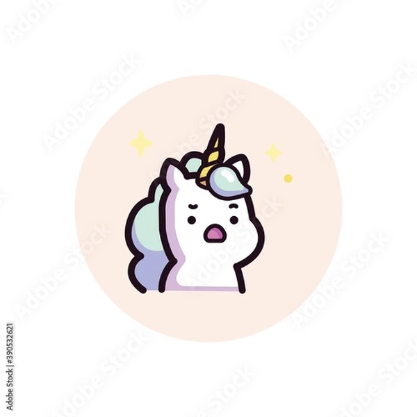 Obraz unicorn icon template vector