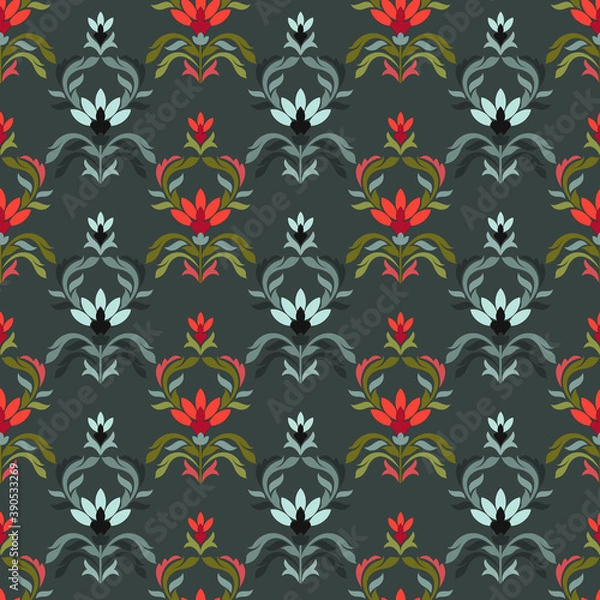 Fototapeta seamless floral pattern