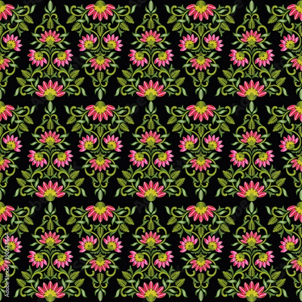 Fototapeta seamless floral pattern