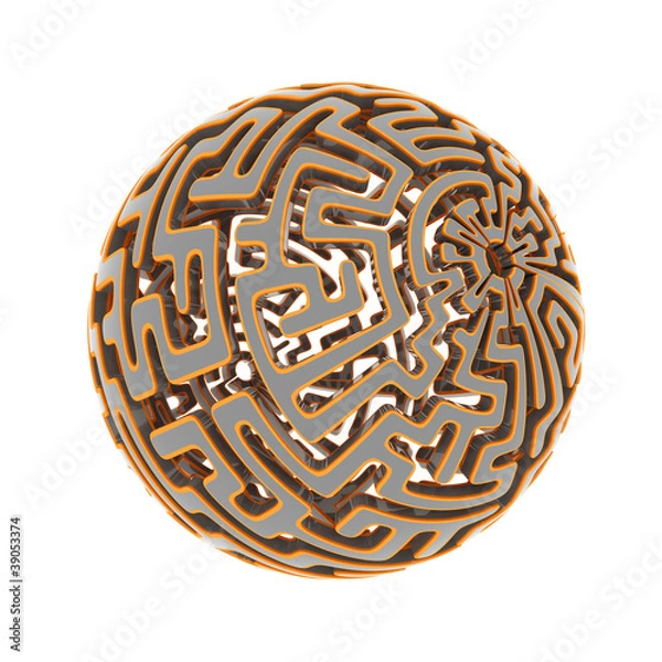 Fototapeta Kugel Labyrinth mit Tiefenunschärfe