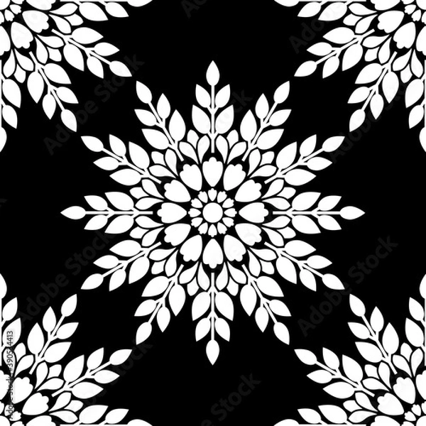 Fototapeta black and white pattern