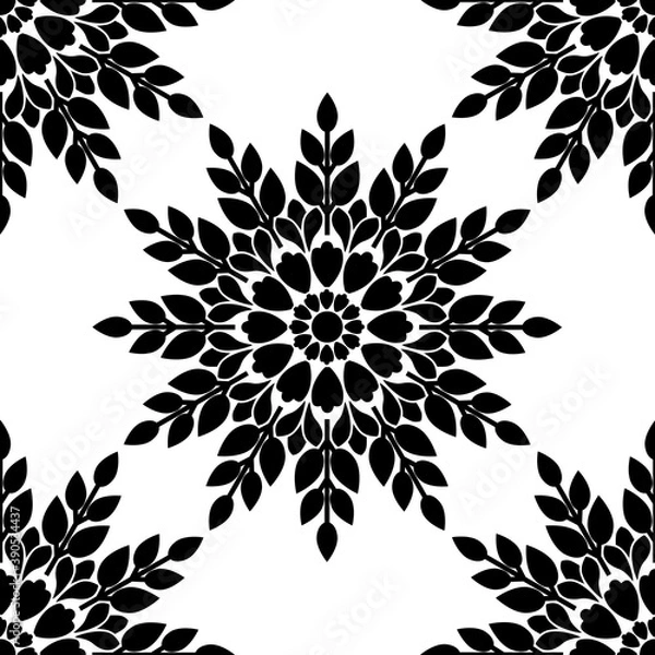 Fototapeta seamless floral pattern