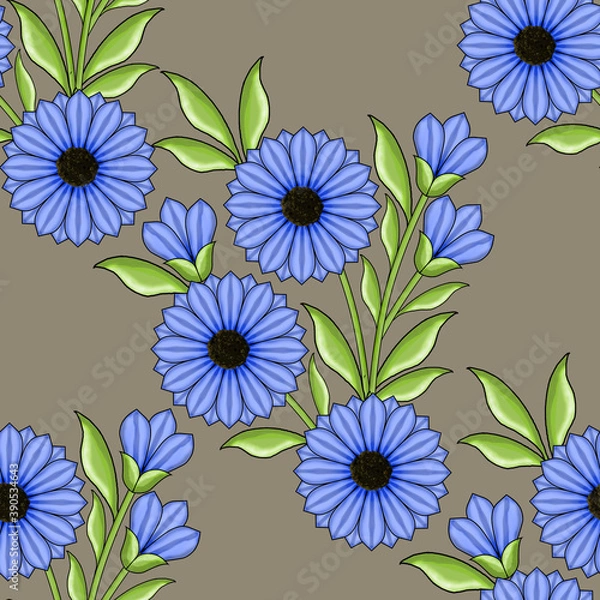 Fototapeta seamless floral pattern