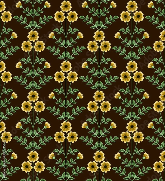 Fototapeta seamless pattern with leaves