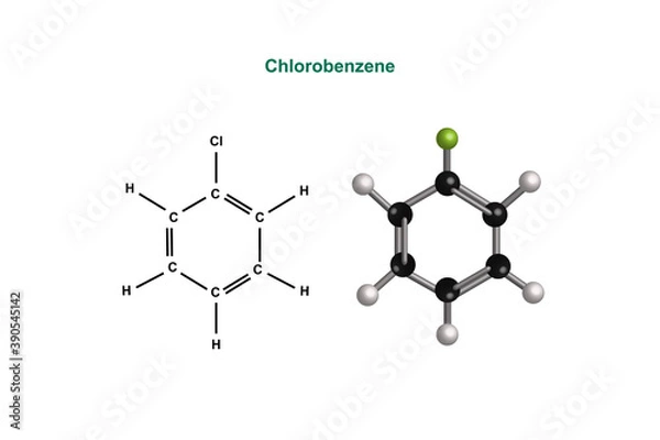 Fototapeta Chlorobenzene vector design illustration