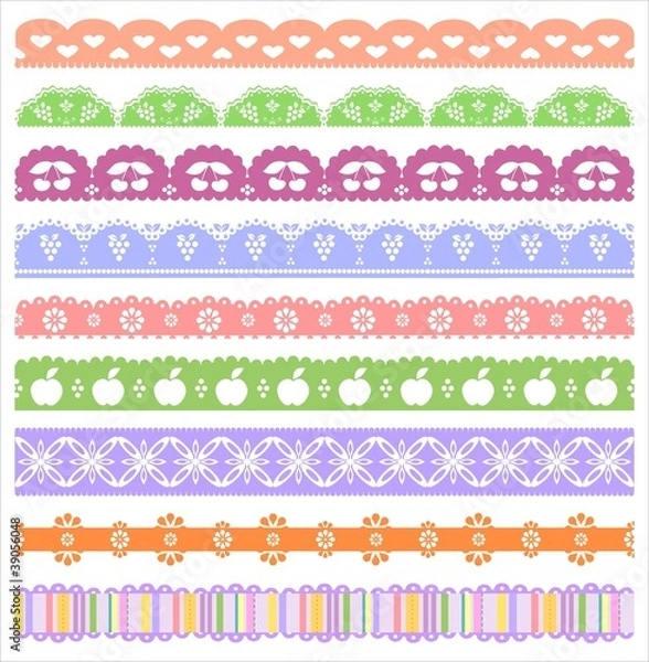 Obraz Digital Scrapbook Borders Set