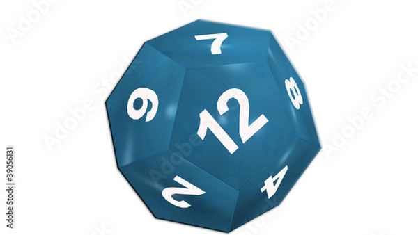 Obraz dé 12 faces bleu