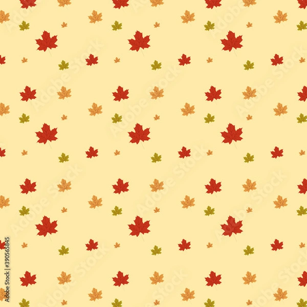 Fototapeta autumn pattern background of dried tree leaves