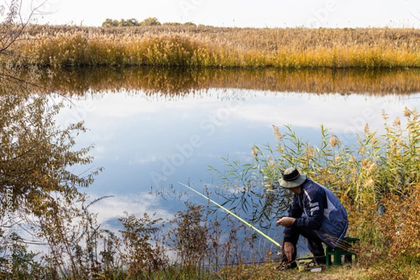 Fototapeta Fishing on the lake