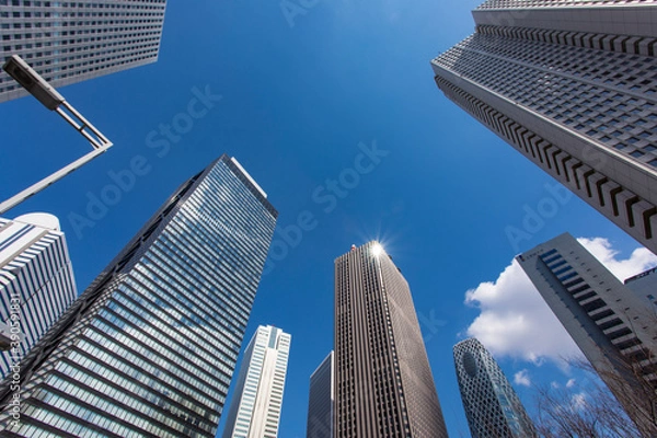 Fototapeta 新宿のオフィスビル群