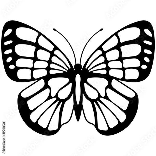 Fototapeta 
A colored butterfly flat icon image
