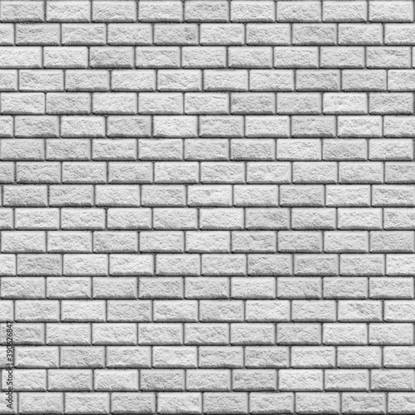 Obraz Grey brick wall. Rough light brick wall. Seamless background or texture.