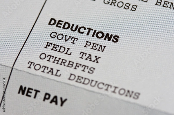 Obraz Payroll deductions