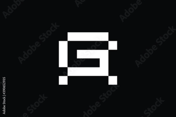 Fototapeta RG logo letter design on luxury background. GR logo monogram initials letter concept. RG icon logo design. GR elegant and Professional letter icon design on black background. R G GR RG