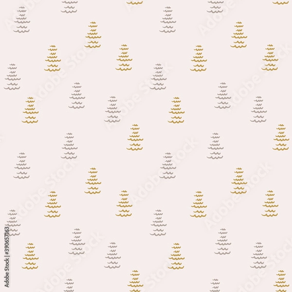 Fototapeta Simple vector repeat pattern with abstract trees