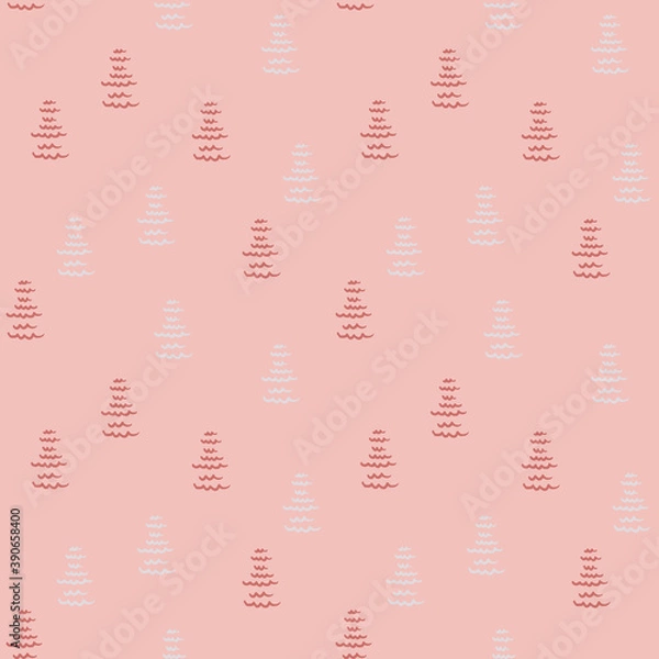 Fototapeta Simple modern vector repeat pattern with abstract trees