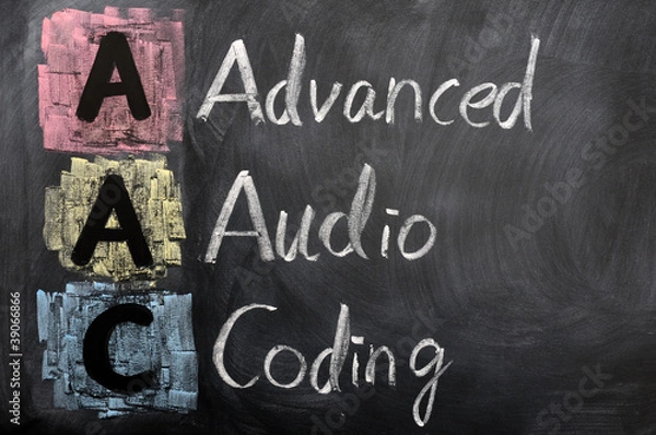 Fototapeta Acronym of AAC for Advanced Audio Coding