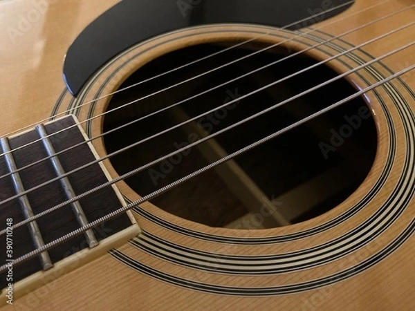 Obraz acoustic guitar close up
