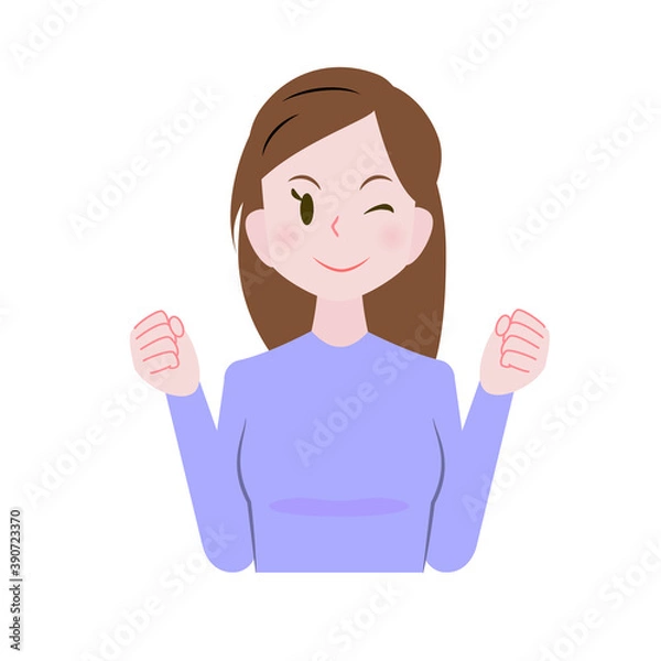 Obraz 意気込む女性