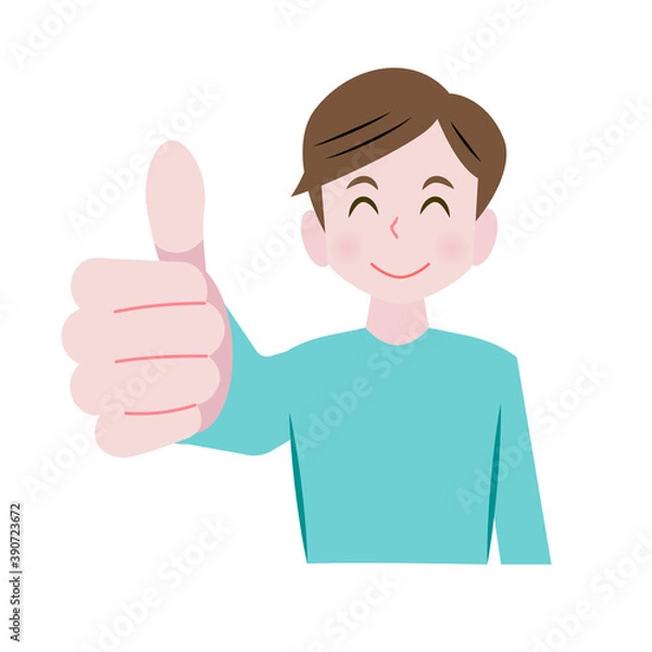 Obraz グッドをする男性