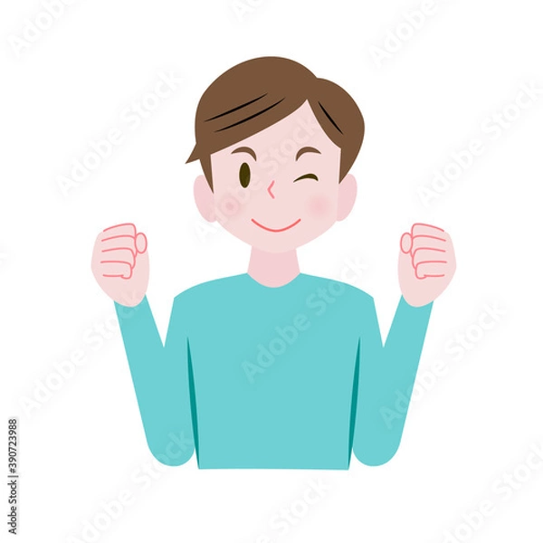 Obraz 意気込む男性