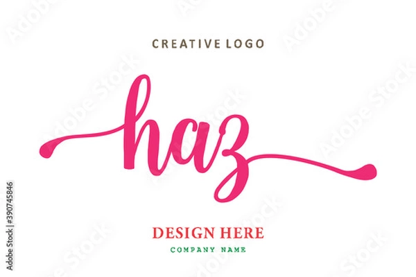 Fototapeta HAZ lettering logo is simple, easy to understand and authoritative