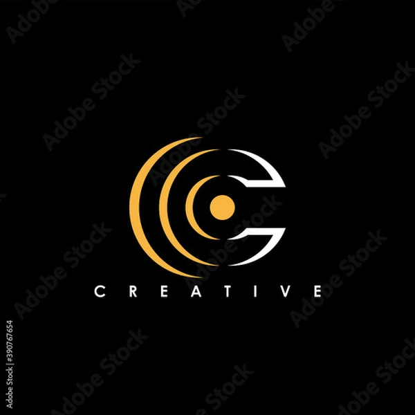 Fototapeta C Letter Initial Logo Design Template Vector Illustration	
