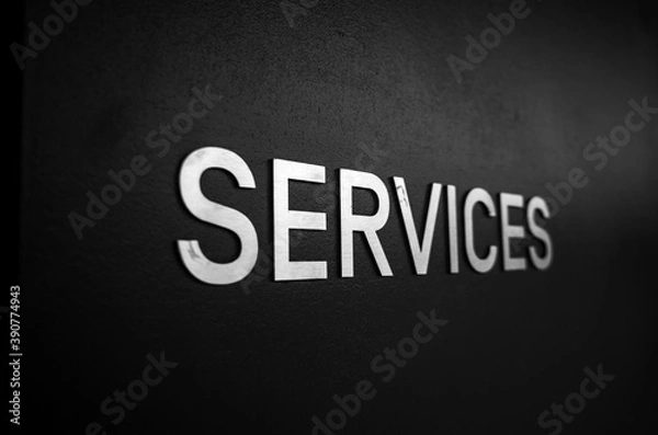 Obraz Black and white sign