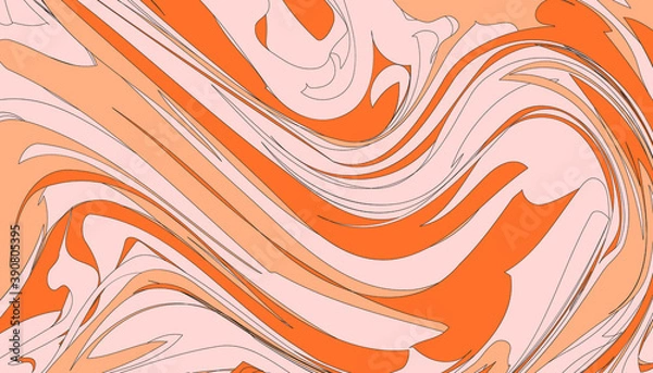 Obraz Res and Orange Marble wave type  Pattern for Background & Texture