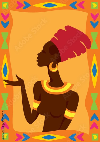 Obraz Vector illustration of   African Woman