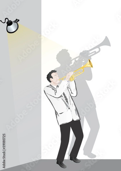 Obraz Jazztrompeter