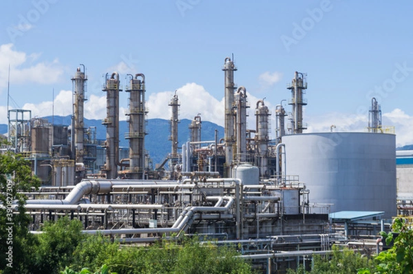 Obraz 青空と工場