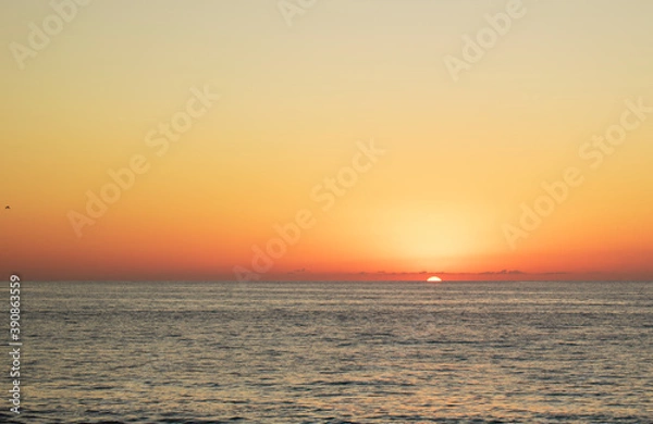Fototapeta A beautiful sunset on the mexican pacific coast of nayarit