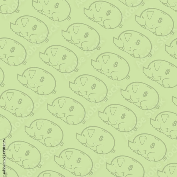 Obraz Another Piggy Bank Wallpaper Repeating Pattern