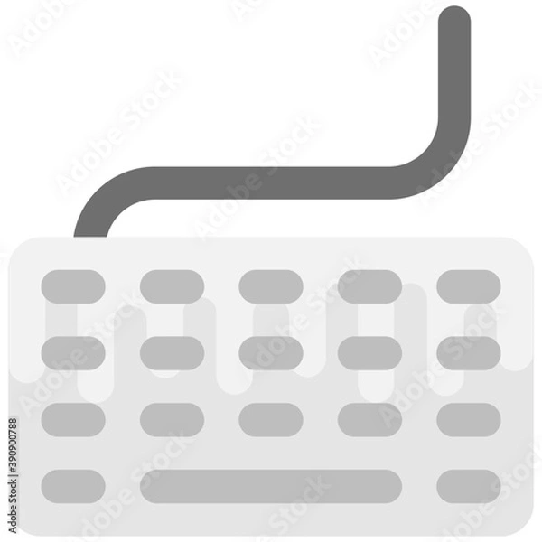 Obraz 
Keyboard flat vector icon, dealing the technical concept
