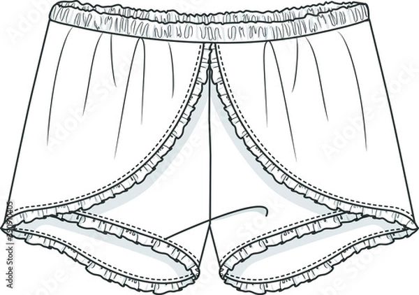 Obraz Vector shorts design for girls.