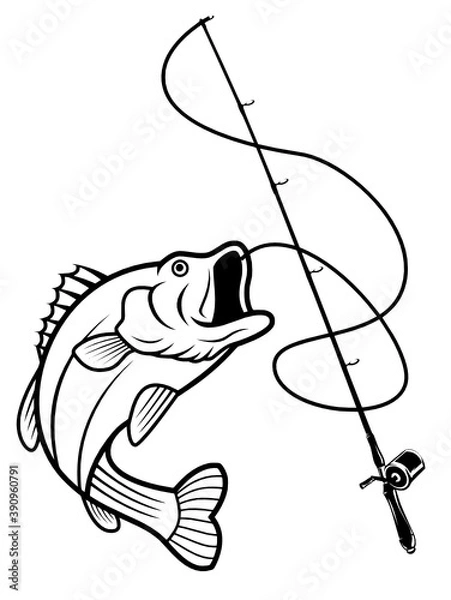 Fototapeta Fish and Rod