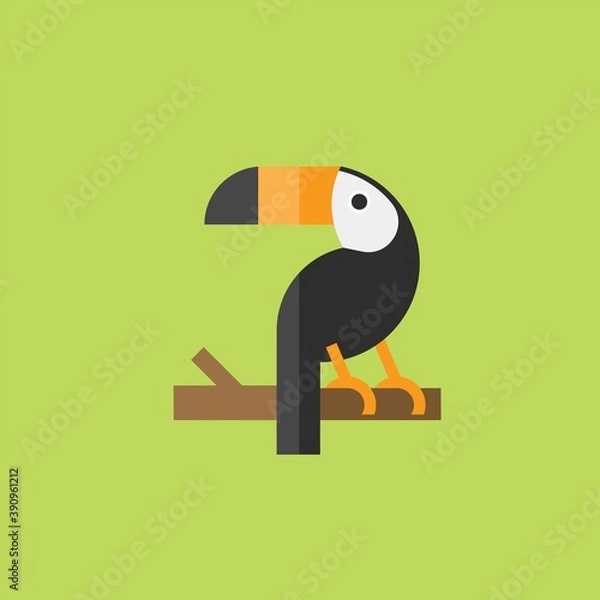 Fototapeta bird icon vector full color
